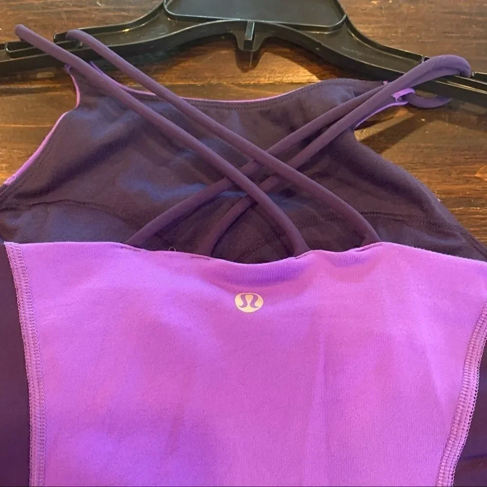 Lululemon high neck tank with cross back straps